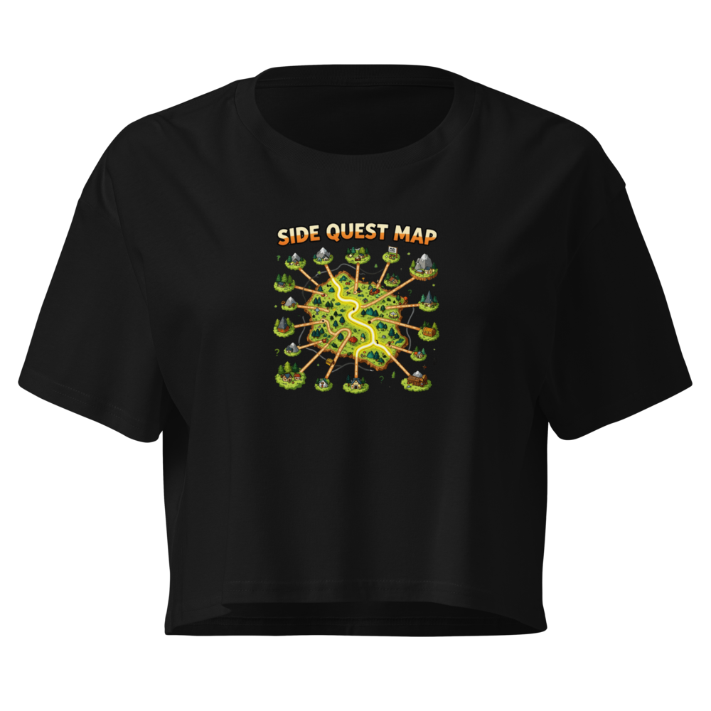 Side Quest Map Crop Tee