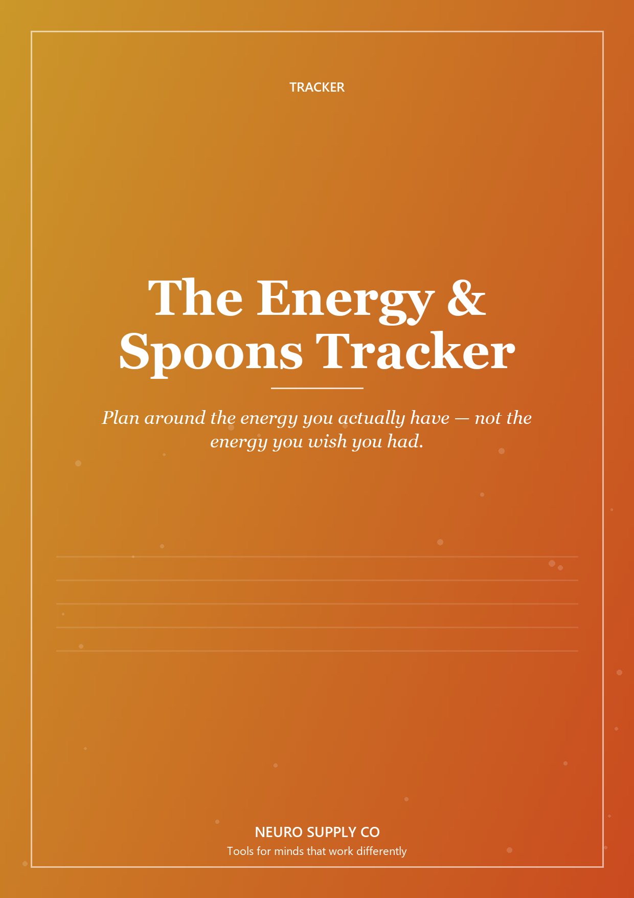 The Energy & Spoons Tracker