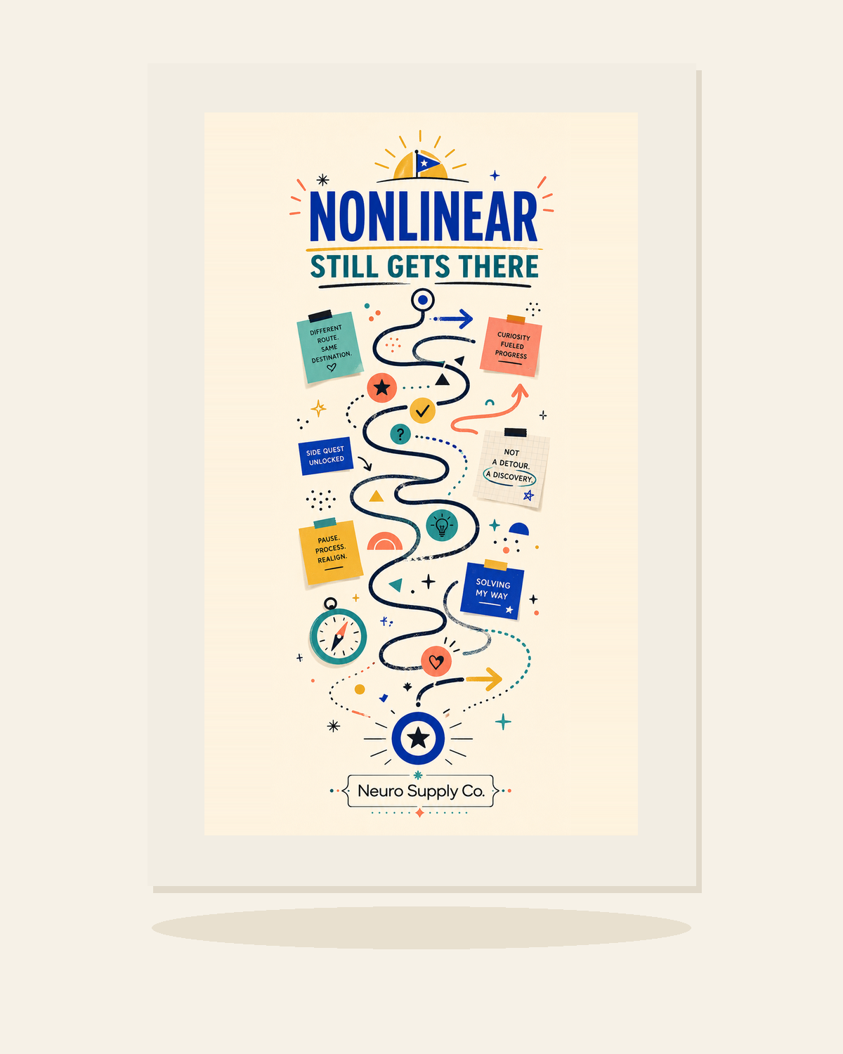 Nonlinear, Still Gets There — Art Print