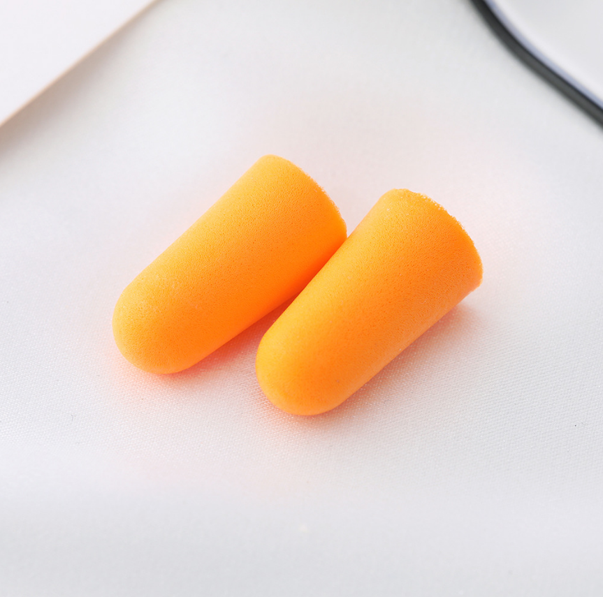 PU Foam Noise-Reduction Earplugs (Orange)